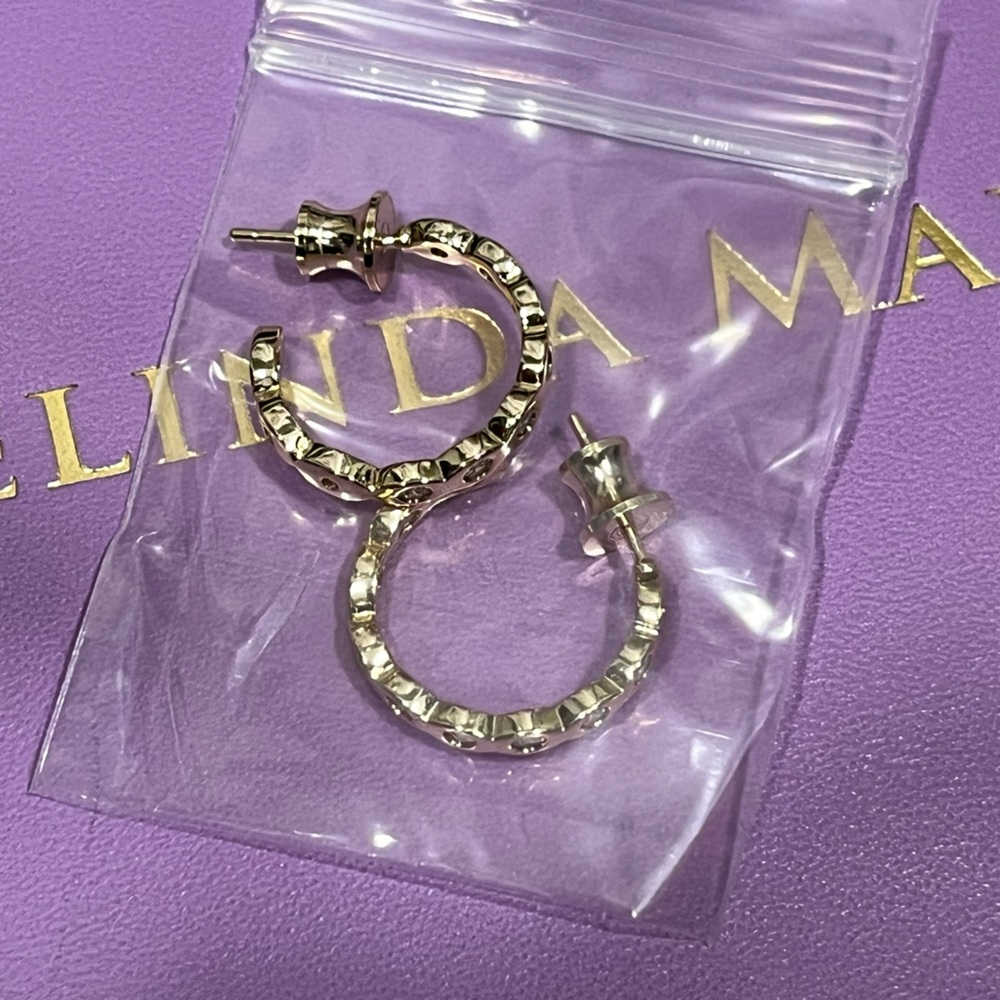 Melinda Maria Gold Jewelry Hoop Earrings